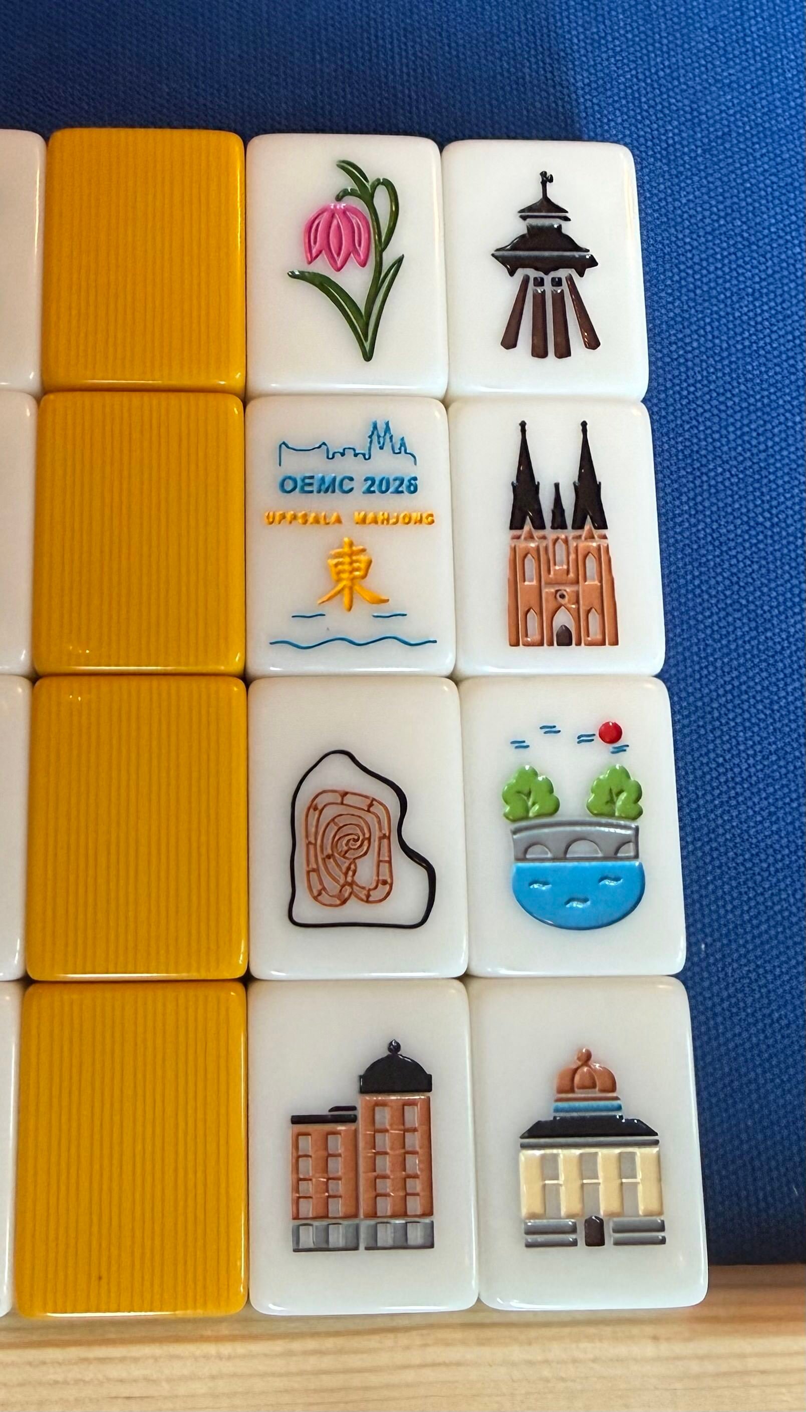 Customised mahjong flower tiles