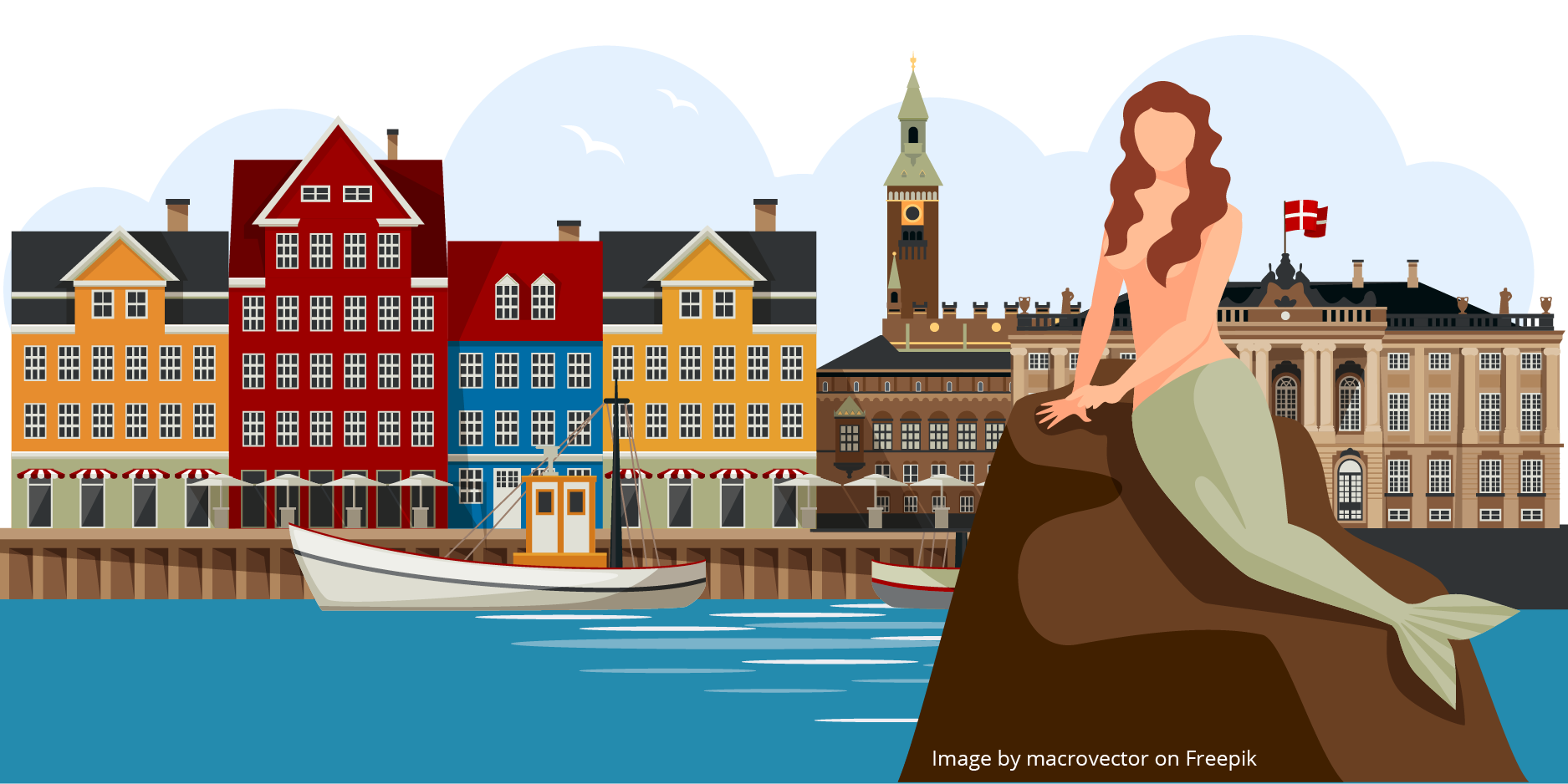 vector-copenhagen-nyhavn-mermaid